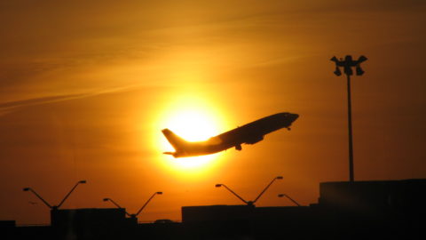 Flugzeug beim Start